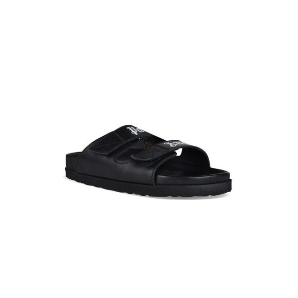 Palm Angels Black Leather Sandals With Velcro Closure - NWT - Picture 2 of 3